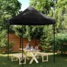 Partyzelt Faltbar Pop-Up Schwarz 200x200x306 cm