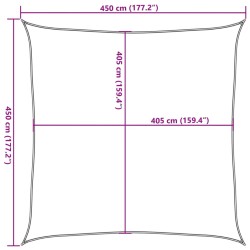 Sonnensegel 160 g/m² Quadratisch Gelb 4,5x4,5 m HDPE