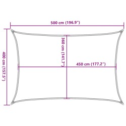 Sonnensegel 160 g/m² Rechteckig Gelb 4x5 m HDPE