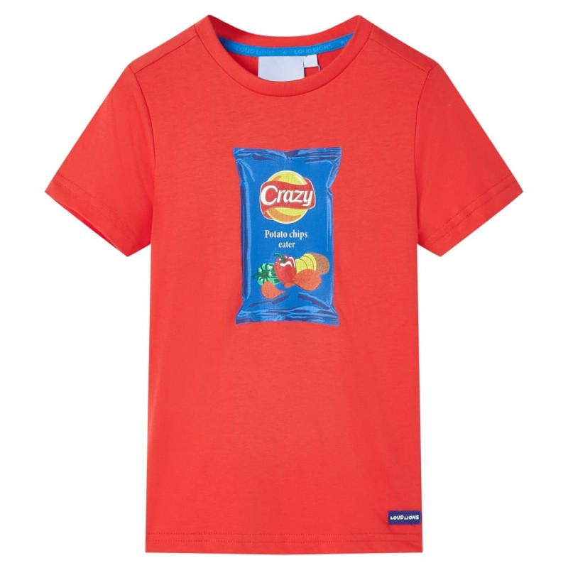 Kinder-Kurzarmshirt Rot 92