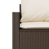 4-tlg. Garten-Sofagarnitur mit Kissen Braun Poly Rattan