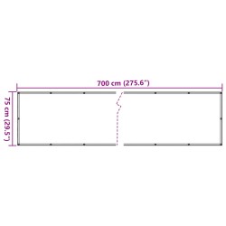 Balkon-Sichtschutz Steinoptik 700x75 cm PVC