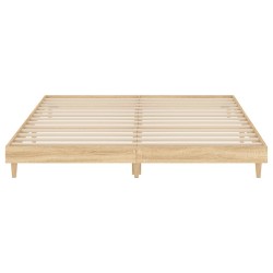 Bettgestell ohne Matratze Sonoma-Eiche 160x200 cm Holzwerkstoff