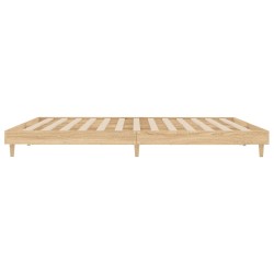 Bettgestell ohne Matratze Sonoma-Eiche 160x200 cm Holzwerkstoff