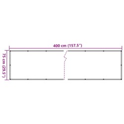 Balkon-Sichtschutz Steinoptik Grau 400x75 cm PVC