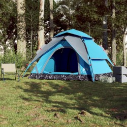 Kuppel-Campingzelt 5 Personen Blau Quick Release