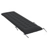 Sonnenliegen-Auflage Schwarz 160x50x10 cm Wildleder-Optik