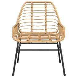 Gartenstühle 2 Stk. Braun Poly Rattan