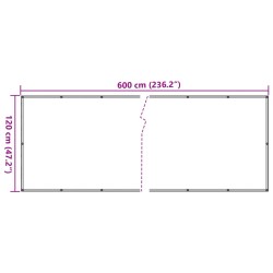 Balkon-Sichtschutz Steinoptik 600x120 cm PVC