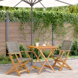 3-tlg. Bistro-Set Grau Poly...