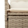 3-tlg. Bistro-Set mit Kissen Beige Poly Rattan