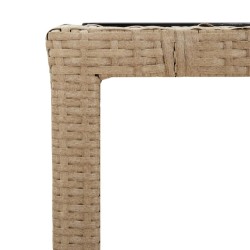 5-tlg. Garten-Essgruppe mit Kissen Beige Poly Rattan