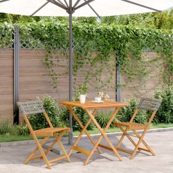 3-tlg. Bistro-Set Grau Poly...