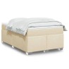 Boxspringbett mit Matratze Creme 120x190 cm Stoff