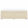 Boxspringbett mit Matratze Creme 140x190 cm Stoff