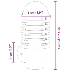 Außenwandleuchten 2 Stk. Schwarz Edelstahl