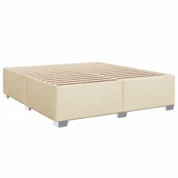 Bettgestell ohne Matratze Creme 180x200 cm Stoff