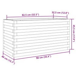 Pflanzkübel Wachsbraun 90x40x45,5 cm Massivholz Kiefer