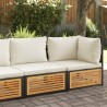 Gartensofa mit Kissen 2-Sitzer Massivholz Akazie