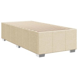 Boxspringbett mit Matratze Creme 90x200 cm Stoff