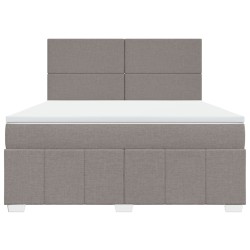 Boxspringbett mit Matratze Taupe 180x200 cm Stoff