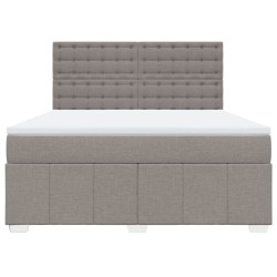 Boxspringbett mit Matratze Taupe 180x200 cm Stoff