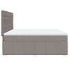 Boxspringbett mit Matratze Taupe 180x200 cm Stoff