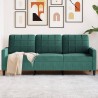 3-Sitzer-Sofa Dunkelgrün 180 cm Samt