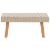 4-tlg. Garten-Lounge-Set mit Auflagen Poly Rattan Beige