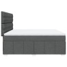 Boxspringbett mit Matratze Dunkelgrau 180x200 cm Stoff