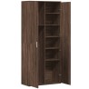 Highboard Braun Eichen-Optik 80x35x180 cm Holzwerkstoff