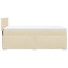 Boxspringbett mit Matratze Creme 100x200 cm Stoff