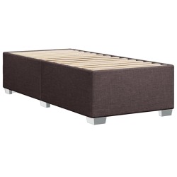 Boxspringbett mit Matratze Dunkelbraun 100x200 cm Stoff