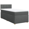 Boxspringbett mit Matratze Dunkelgrau 80x200 cm Stoff