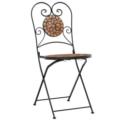 Mosaik-Bistro-Set Terrakottarot Eisen und Keramik