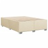 Boxspringbett mit Matratze Creme 160x200 cm Stoff