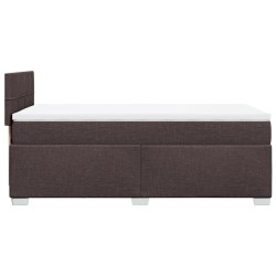 Boxspringbett mit Matratze Dunkelbraun 90x200 cm Stoff