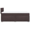 Boxspringbett mit Matratze Dunkelbraun 90x200 cm Stoff