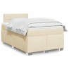 Boxspringbett mit Matratze Creme 120x190 cm Stoff