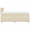 Boxspringbett mit Matratze Creme 120x190 cm Stoff