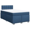 Boxspringbett mit Matratze Blau 120x190 cm Stoff