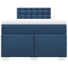 Boxspringbett mit Matratze Blau 120x190 cm Stoff