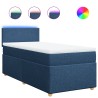 Boxspringbett mit Matratze Blau 90x190 cm Stoff