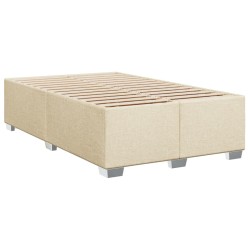 Boxspringbett mit Matratze Creme 90x190 cm Stoff