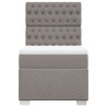 Boxspringbett mit Matratze Taupe 90x190 cm Stoff