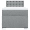 Boxspringbett mit Matratze Hellgrau 90x190 cm Stoff