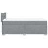 Boxspringbett mit Matratze Hellgrau 90x190 cm Stoff