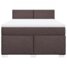 Boxspringbett mit Matratze Dunkelbraun 160x200 cm Stoff