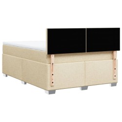 Boxspringbett mit Matratze Creme 160x200 cm Stoff