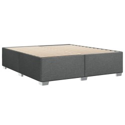 Boxspringbett mit Matratze Dunkelgrau 180x200 cm Stoff